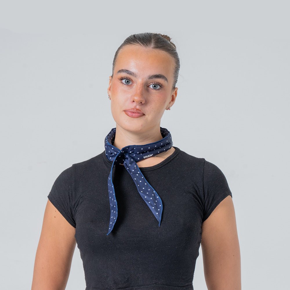 Trickie® cooling scarf polkadot blue